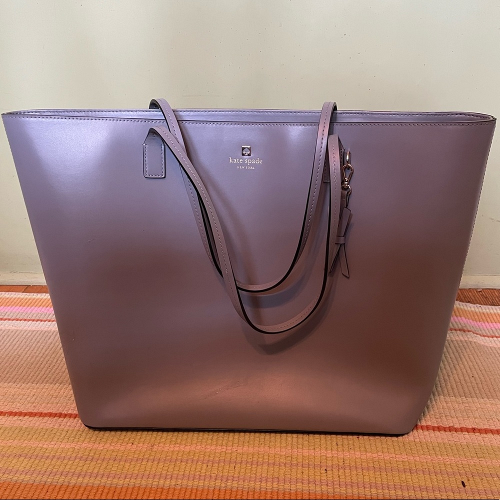 Kate Spade large grey leather tote